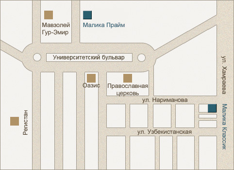 Карта самаркандский бульвар