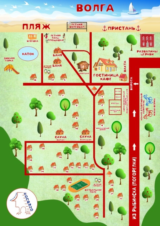 Карта коприно дачный клуб