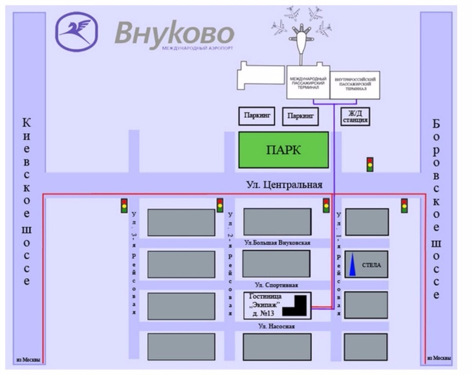 Парковка внуково схема