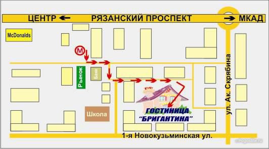 Карта метро рязанский проспект на карте