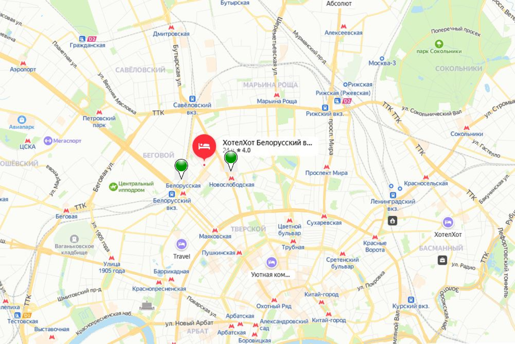 Карта белорусского вокзала в москве