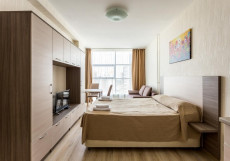 Апарт-отель Салют плюс - Salut Plus Одноместные апартаменты Standard двуспальная кровать