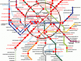 Все отели Москвы на карте метро